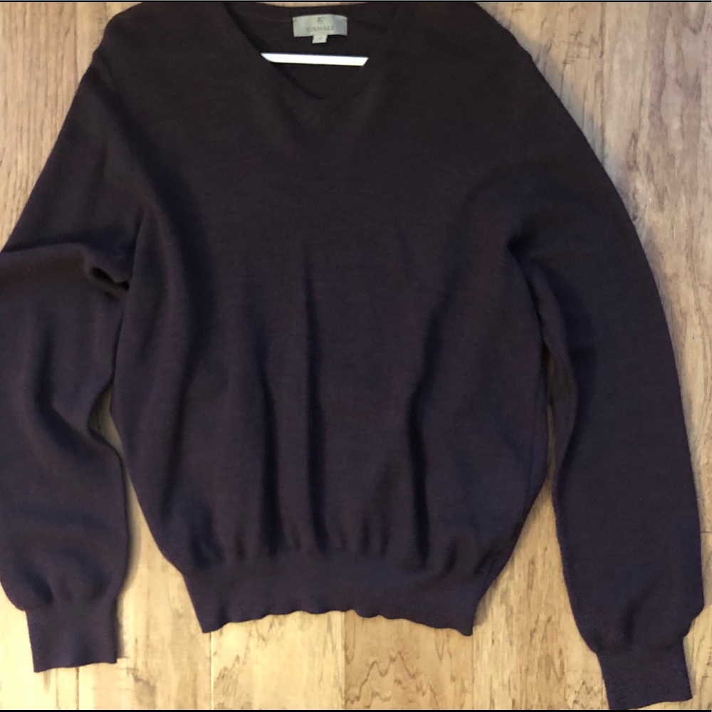 Maroon Canali Wool Sweater